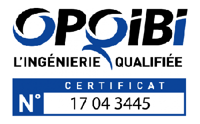 Logo OPQiBi : L'ingénierie qualifiée, Certificat 17 04 3445