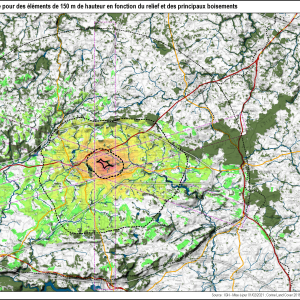 Carte zone d'influence visuelle